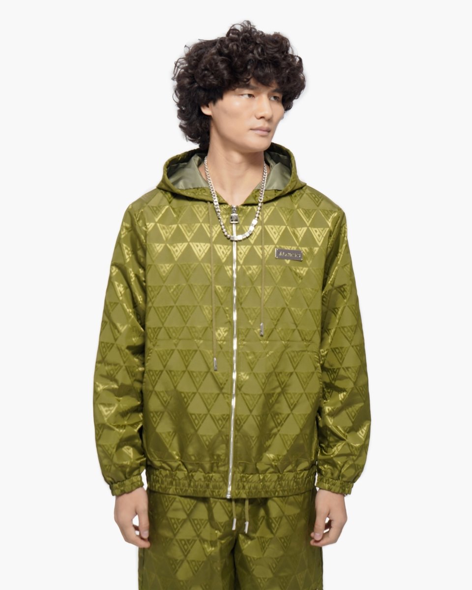 Monogram 2.0 Olive Windbreaker Jacket - Valabasas