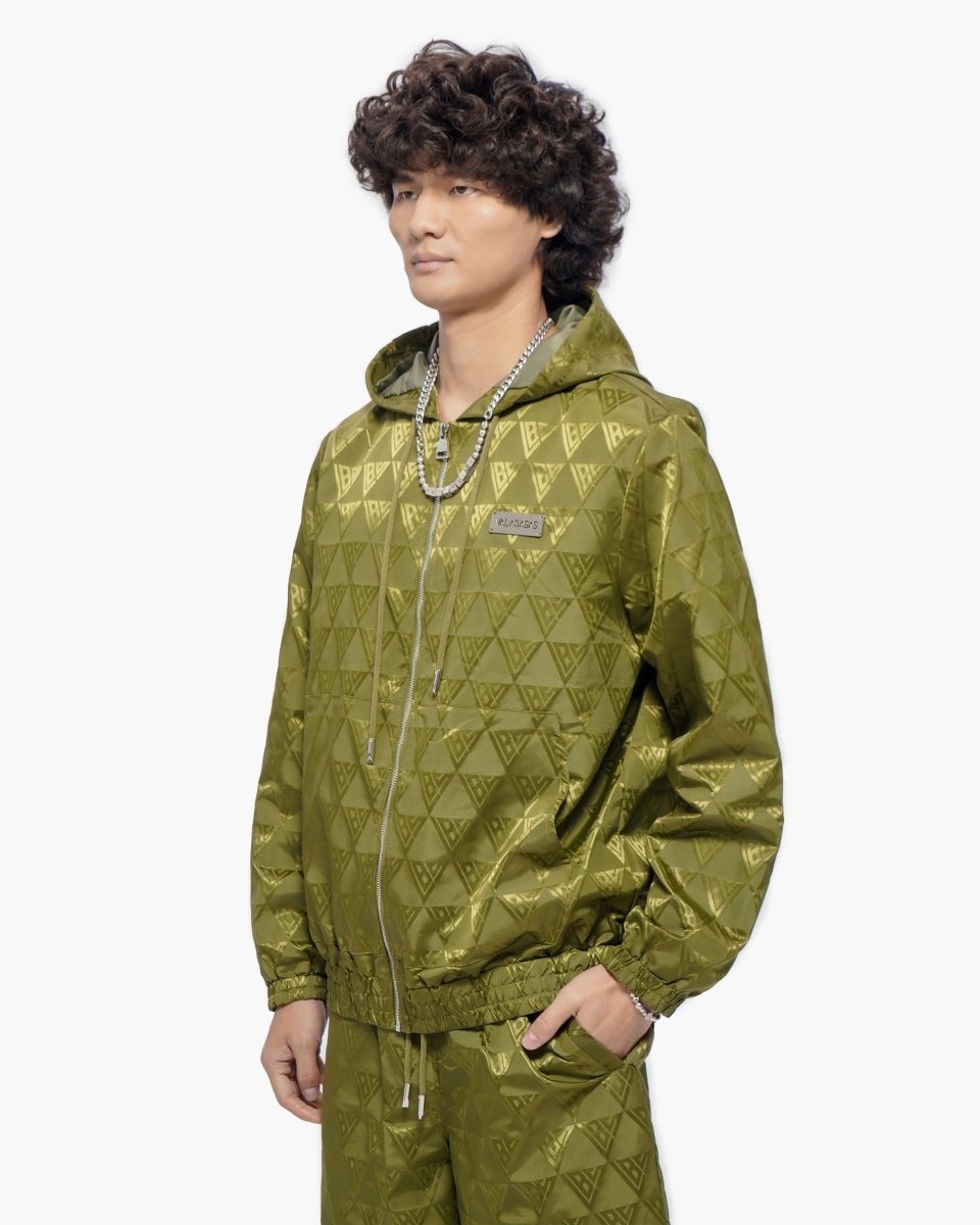 Monogram 2.0 Olive Windbreaker Jacket - Valabasas