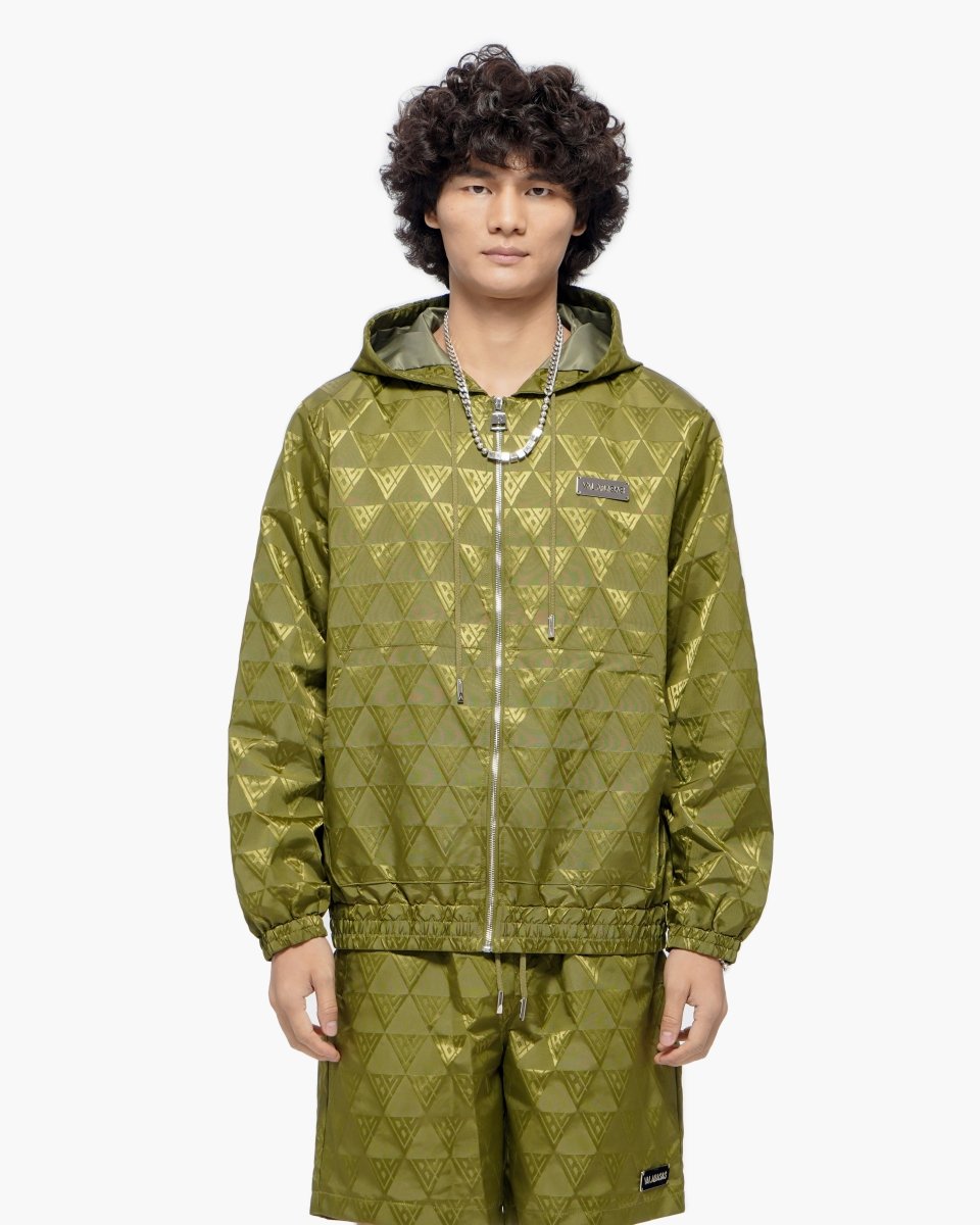 Monogram 2.0 Olive Windbreaker Jacket - Valabasas