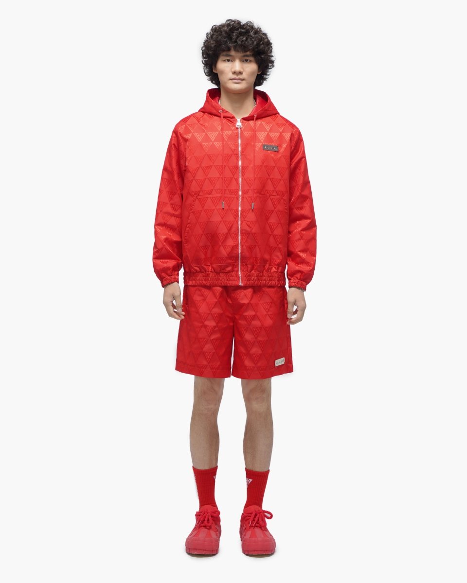 Monogram 2.0 Red Windbreaker Jacket - Valabasas