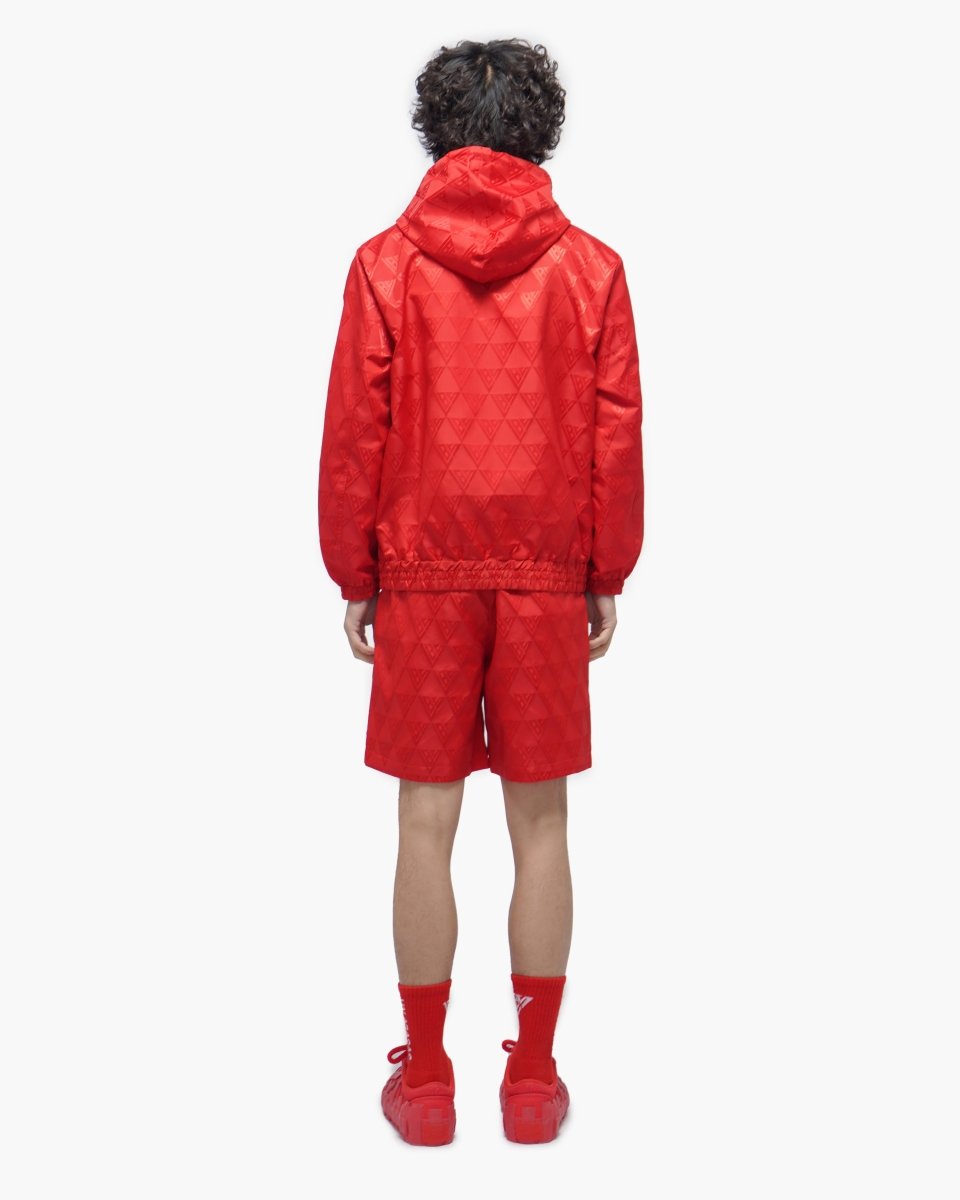 Monogram 2.0 Red Windbreaker Jacket - Valabasas