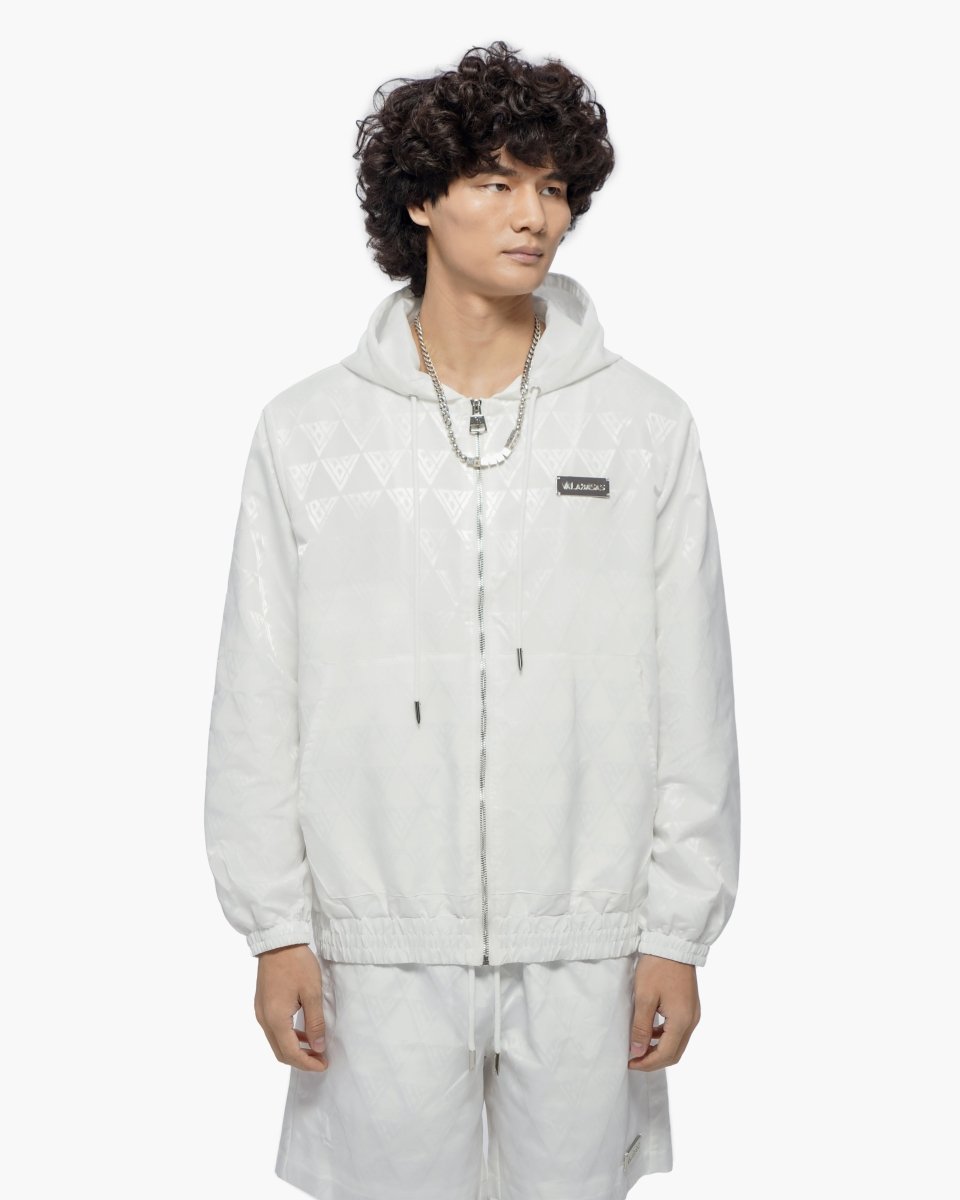 Monogram 2.0 White Windbreaker Jacket - Valabasas