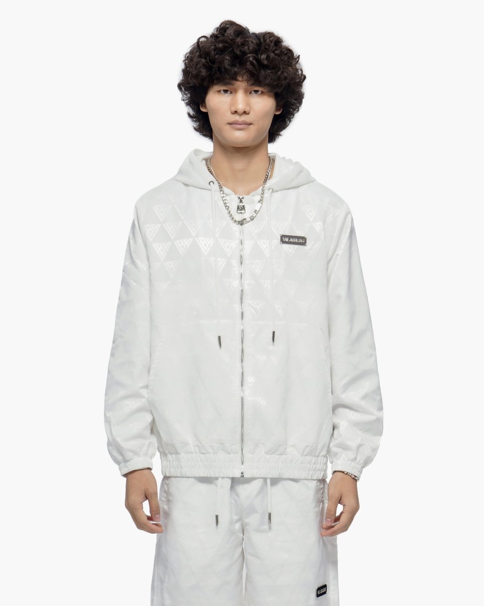 Monogram 2.0 White Windbreaker Jacket - Valabasas