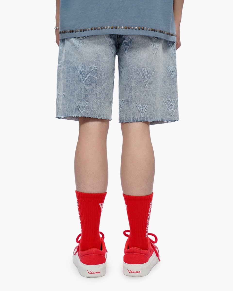 Mr. Engraved Shorts Light Wash - Valabasas