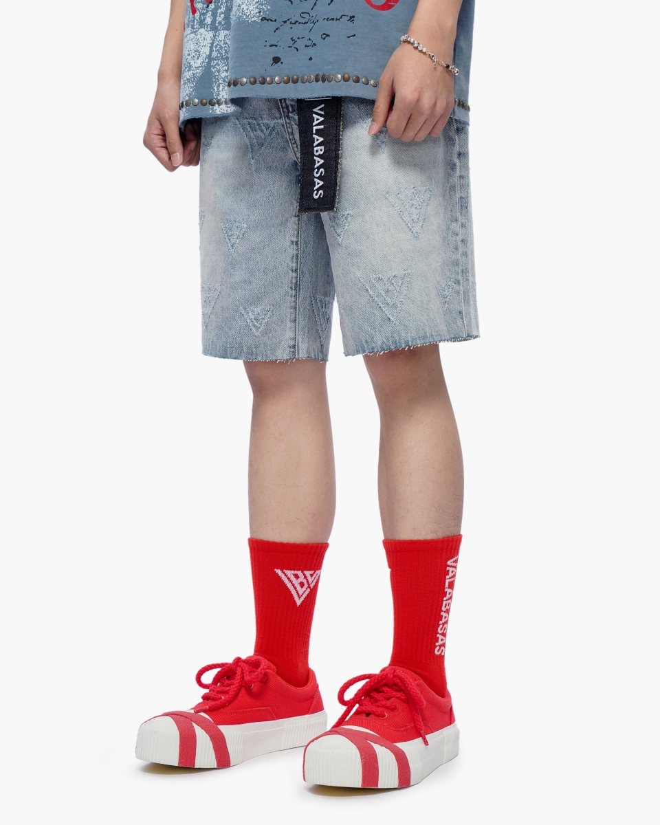 Mr. Engraved Shorts Light Wash - Valabasas