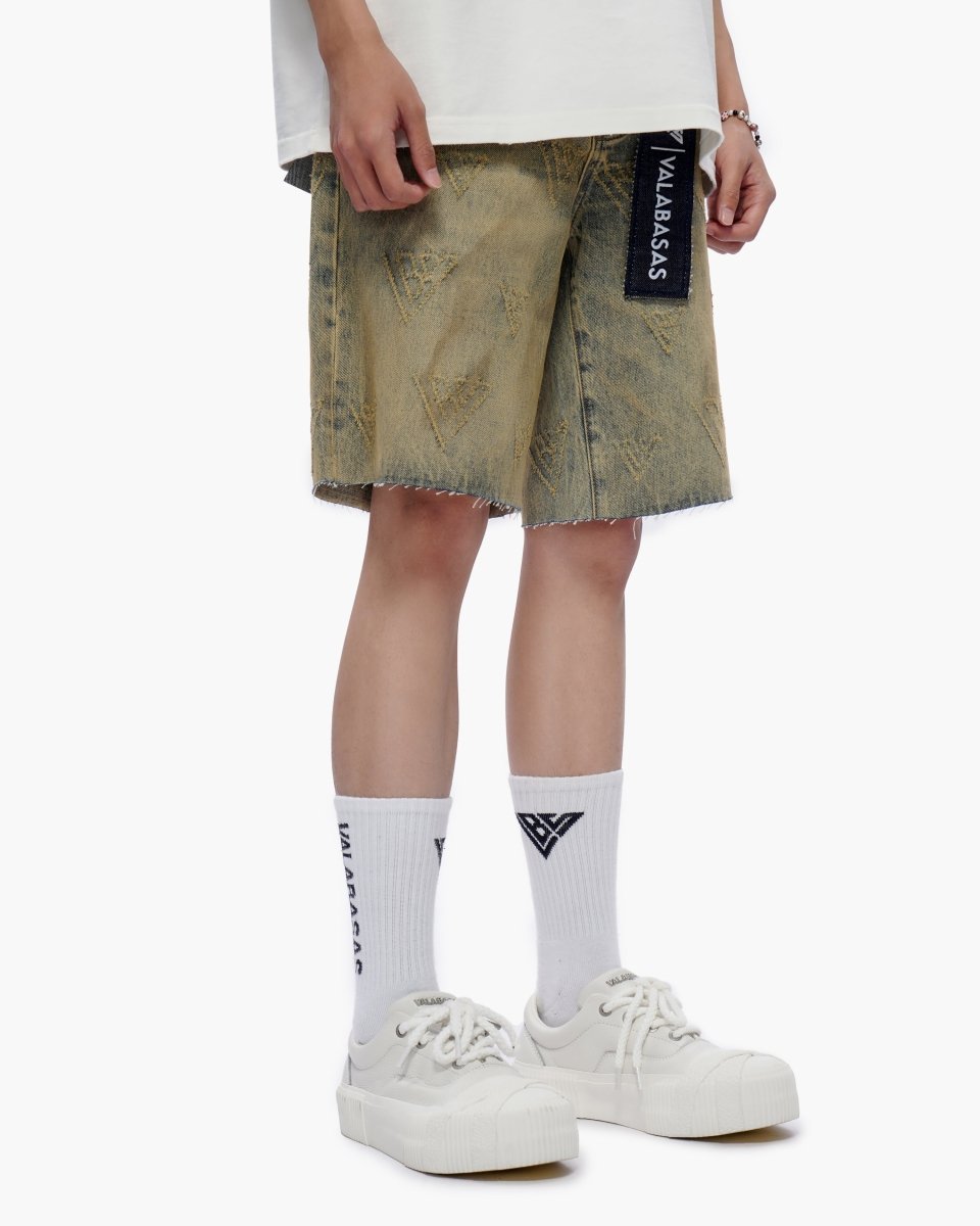 Mr. Engraved Shorts Vintage Wash - Valabasas