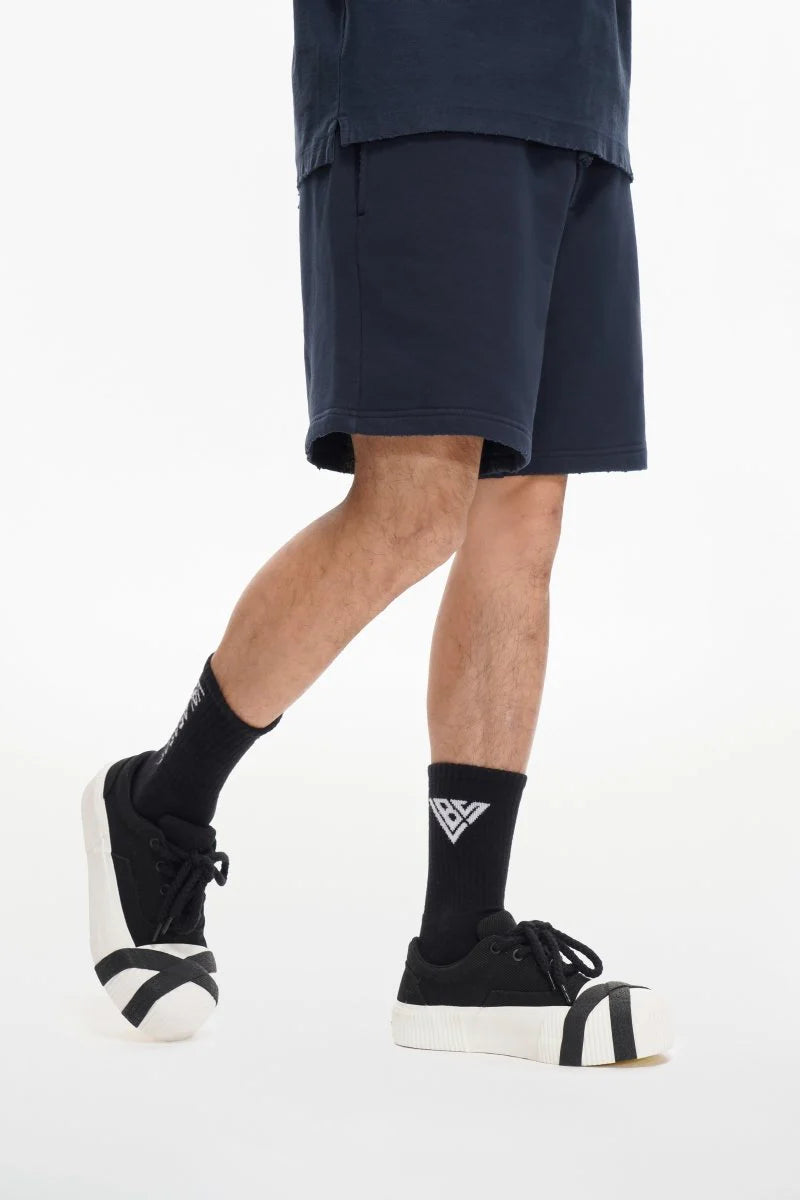 Valabasas Raw Hem Shorts - Navy