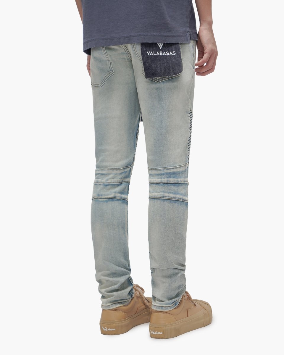 Mr.Biker Light Wash Skinny Jeans - Valabasas