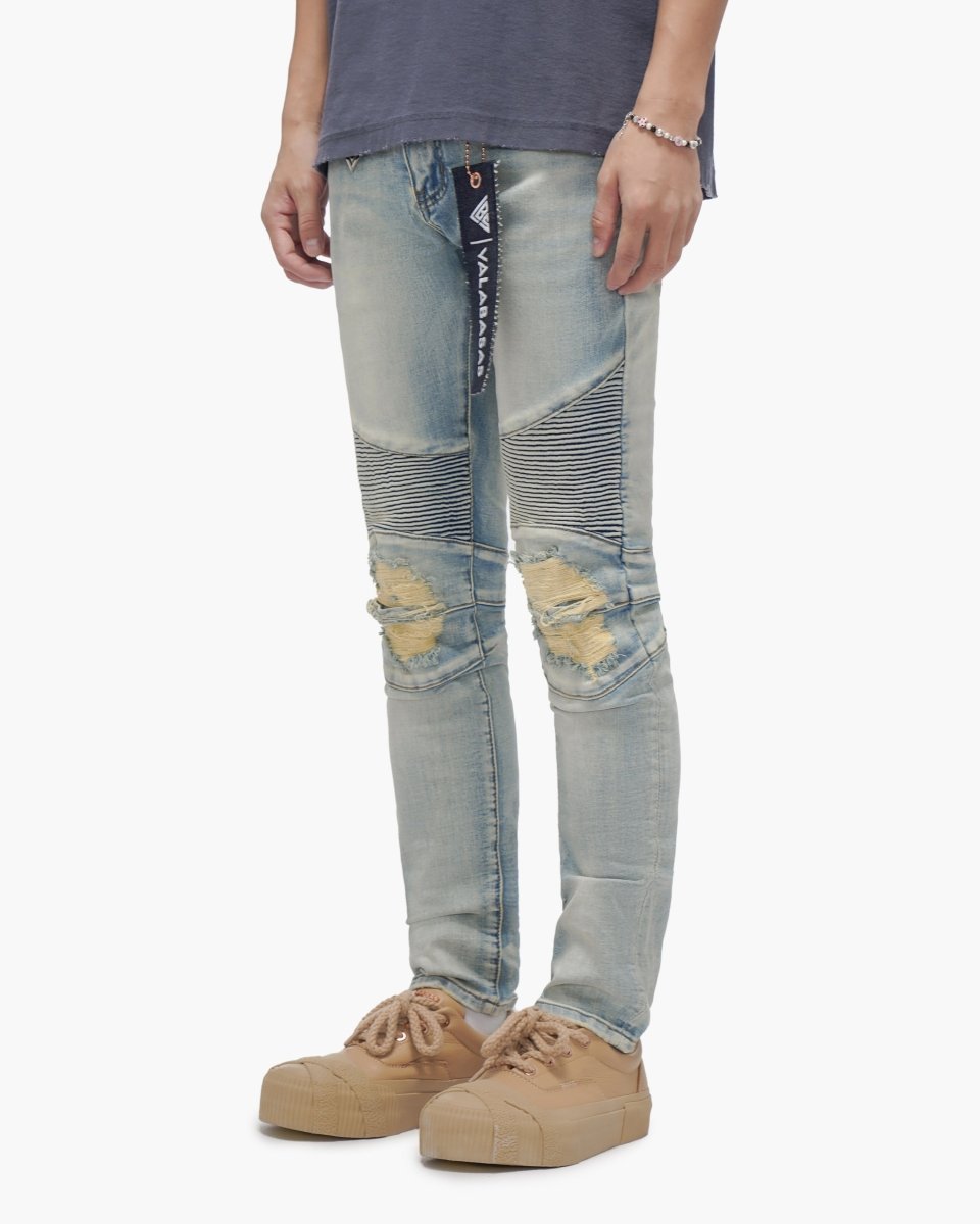 Mr.Biker Light Wash Skinny Jeans - Valabasas