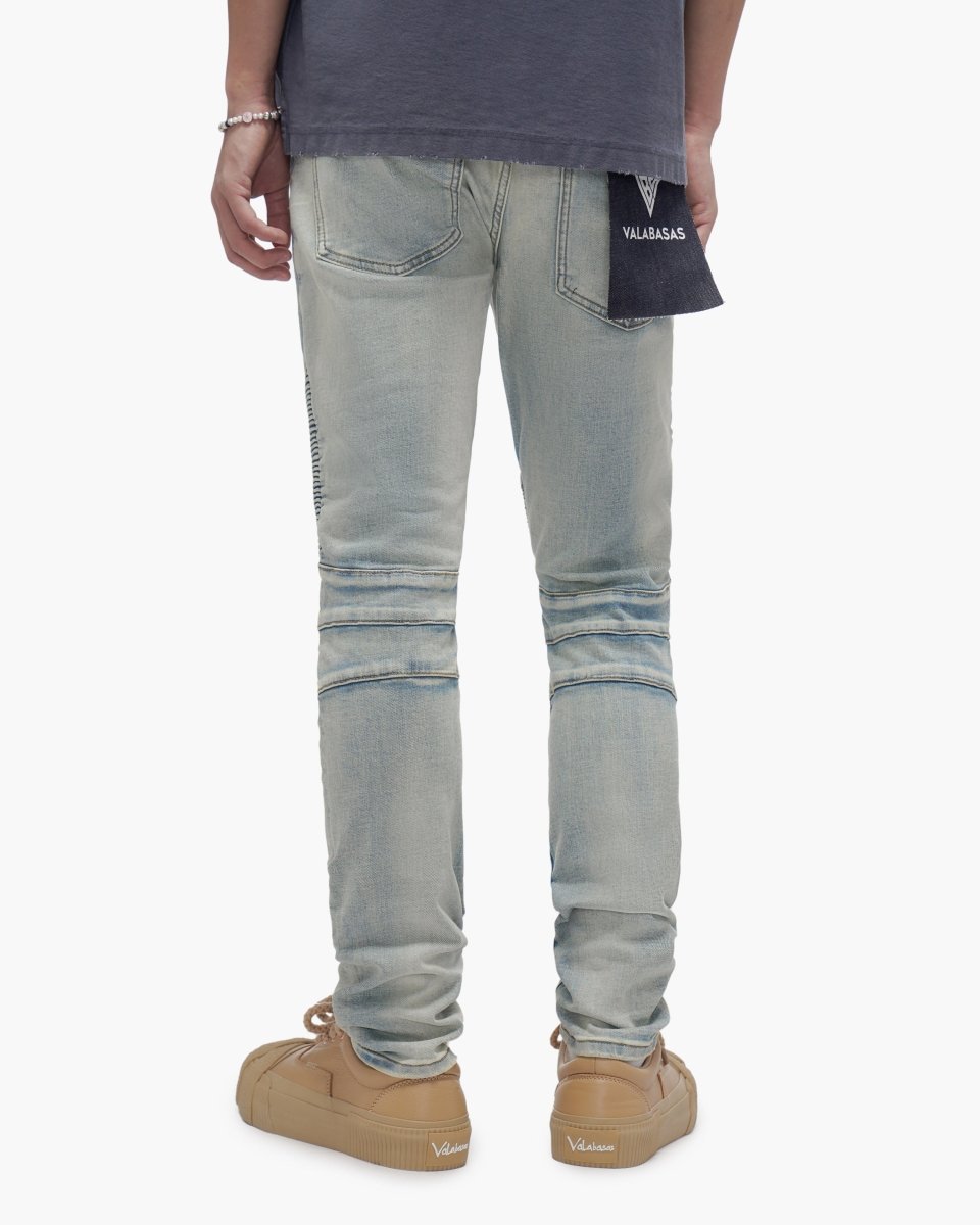 Mr.Biker Light Wash Skinny Jeans - Valabasas