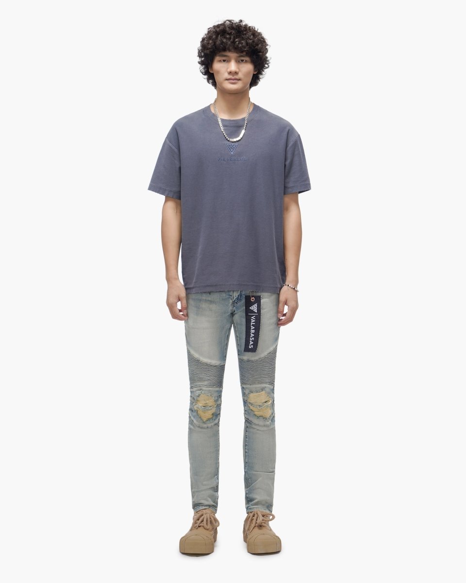 Mr.Biker Light Wash Skinny Jeans - Valabasas