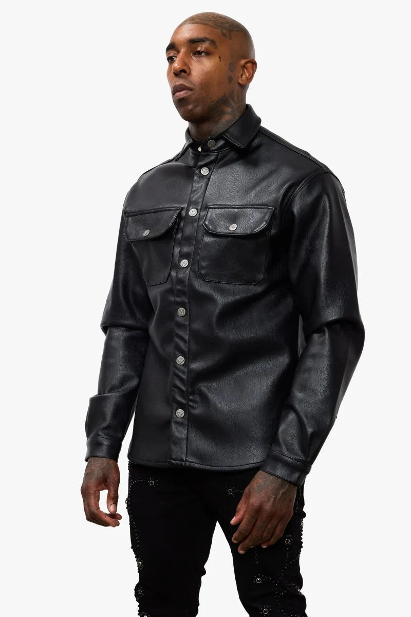 Valabasas Button Jacket - Leather