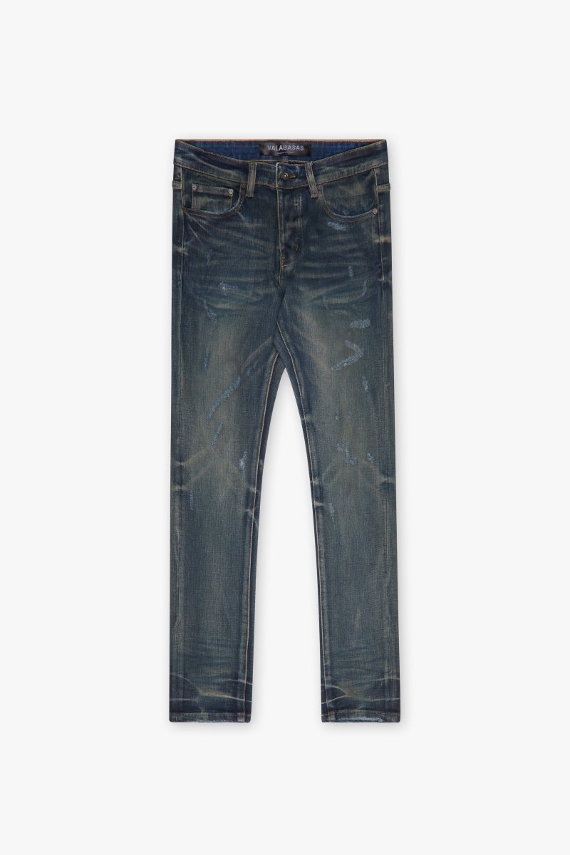 Mr.Flex Skinny Vintage Waxed Blue - Valabasas
