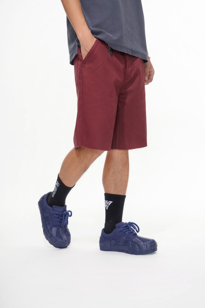 Mr.Shorts Burgundy Waxed Jorts - Valabasas