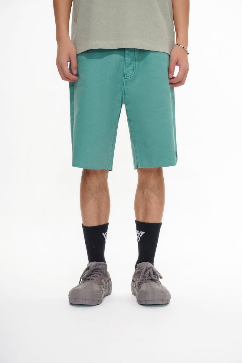 Mr.Shorts Teal Waxed Jorts - Valabasas