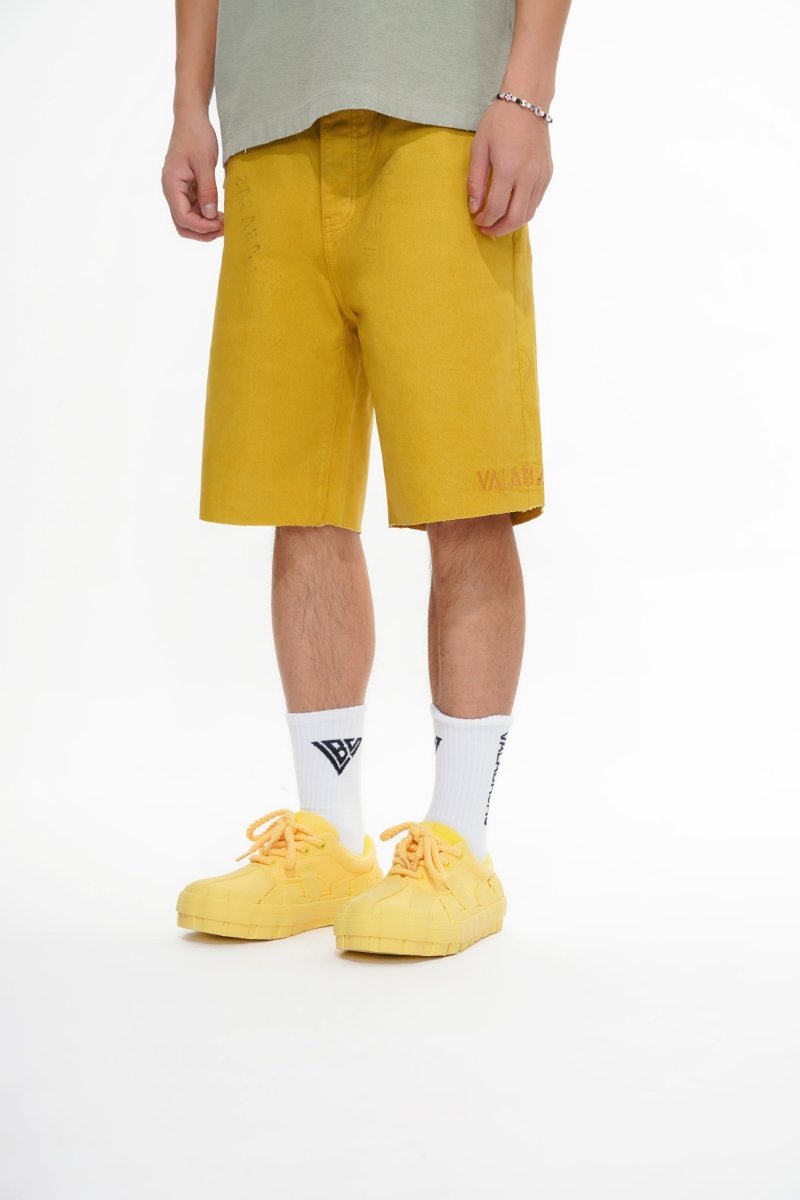 Mr.Shorts Yellow Waxed Jorts - Valabasas