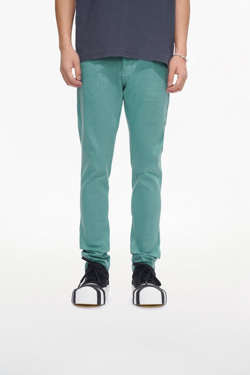 Mr.Slim Teal Waxed Skinny Jean - Valabasas