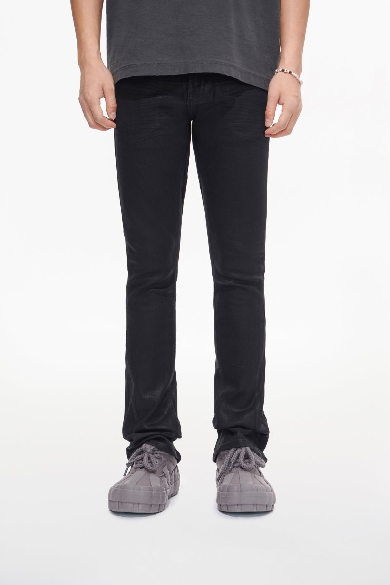 Mr.Stacked Black Waxed Jeans - Valabasas