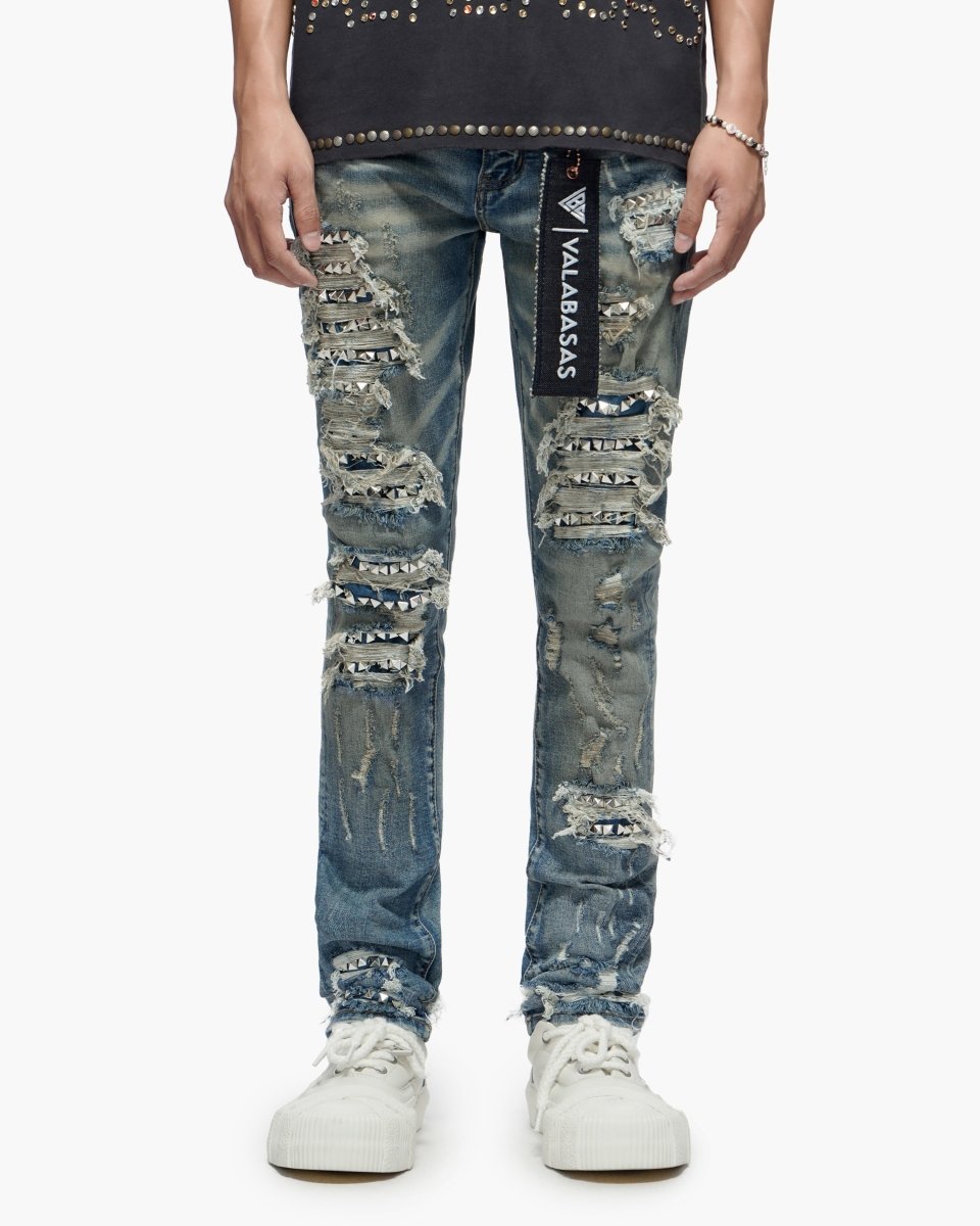 Nobleton Medium Dirty Blue Skinny Jeans - Valabasas
