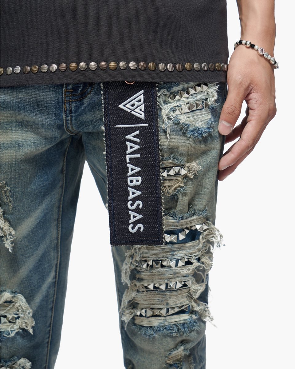 Nobleton Medium Dirty Blue Skinny Jeans - Valabasas