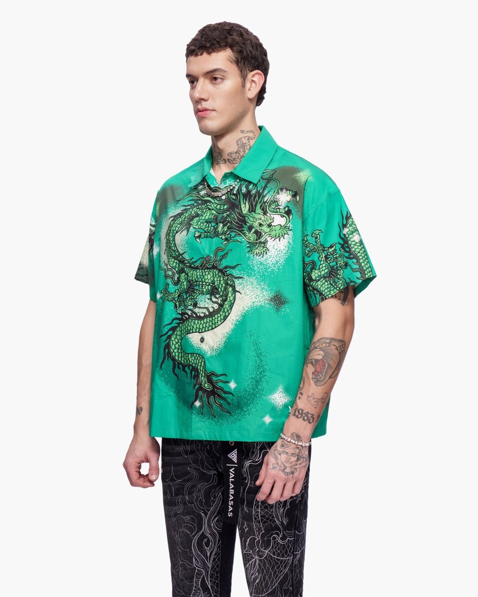 Noriku Button Down Green - Valabasas