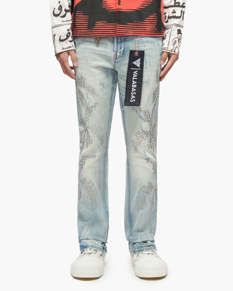 Oakmont Light Blue Wash Stacked Jeans - Valabasas