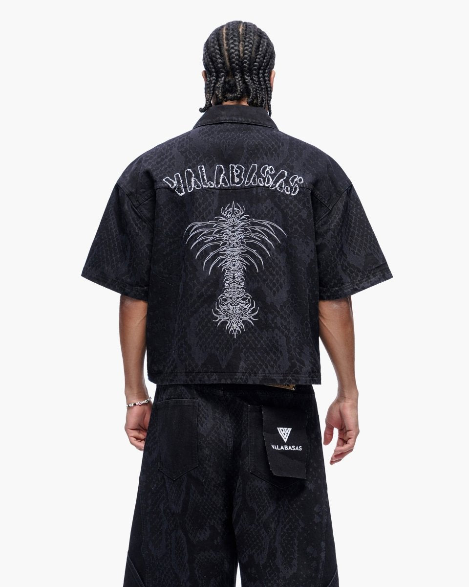 Obsidian Twins Denim Zip Up Black Wash - Valabasas