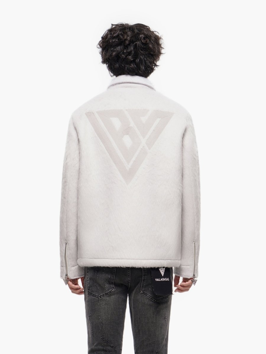 Offset Grey Mohair Jacket - Valabasas