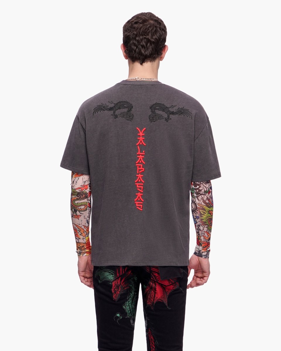 Okiri Long Sleeve Charcoal - Valabasas