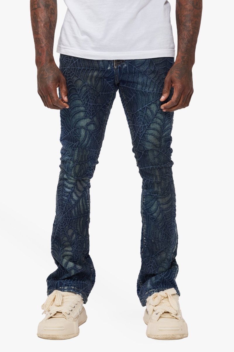 Operator Blue Washed Stacked Flare Jean - Valabasas