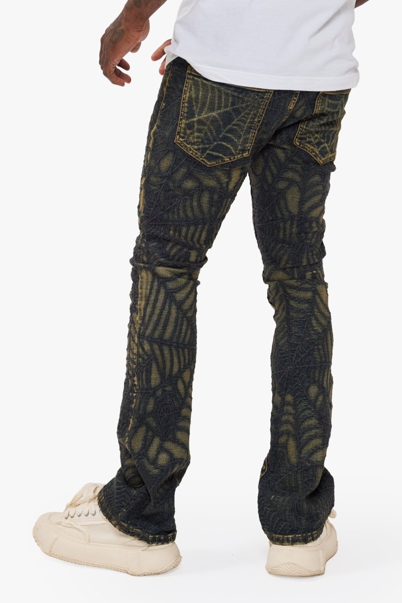 Operator Vintage Blue Stacked Flare Jean - Valabasas