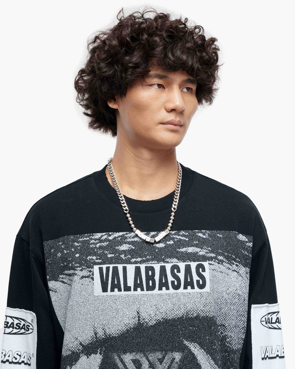 Optic Nerve Vintage Black Long Sleeve Tee - Valabasas