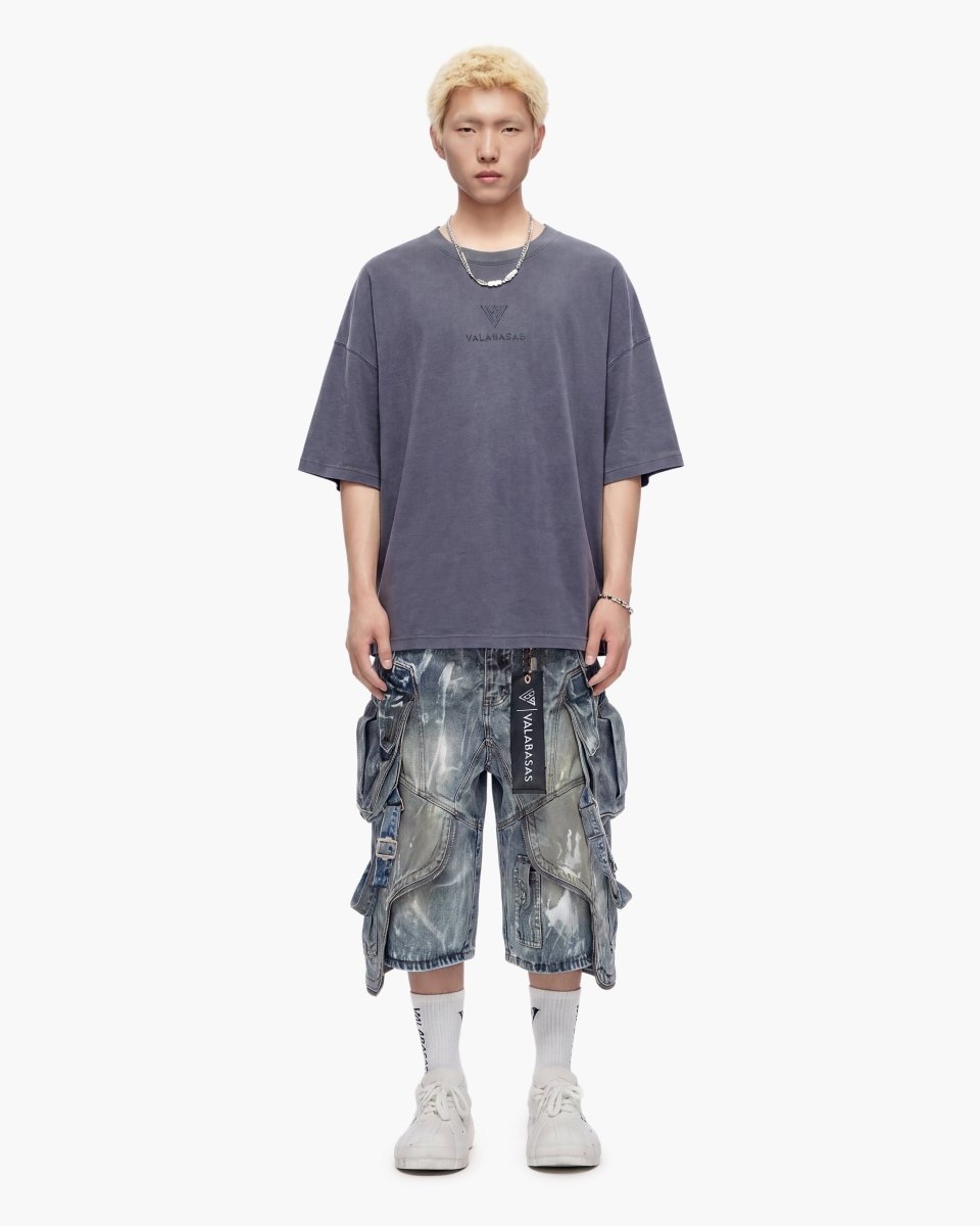 Osama Jorts Dirty Blue Wash - Valabasas