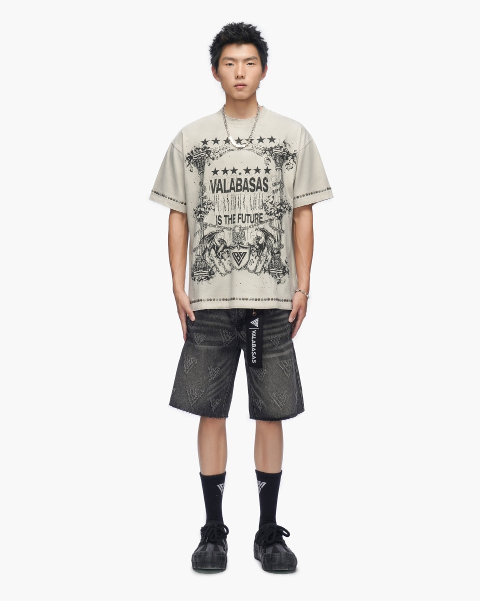 Parchment Tee Vintage Light Grey - Valabasas