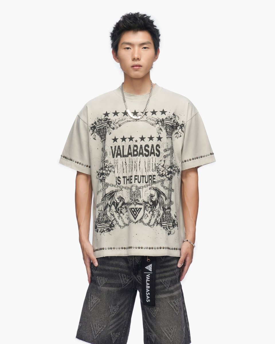 Parchment Tee Vintage Light Grey - Valabasas