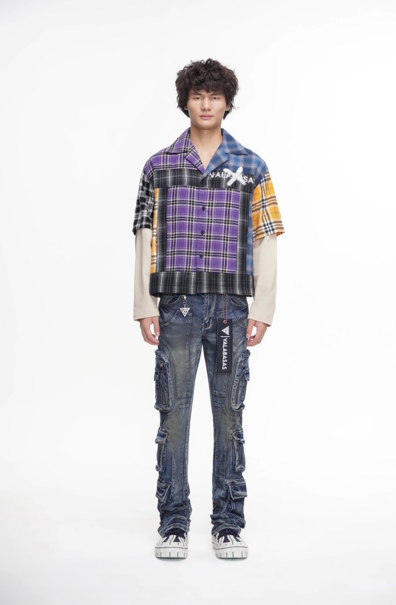 PayDay Dark Blue Stacked Jeans - Valabasas