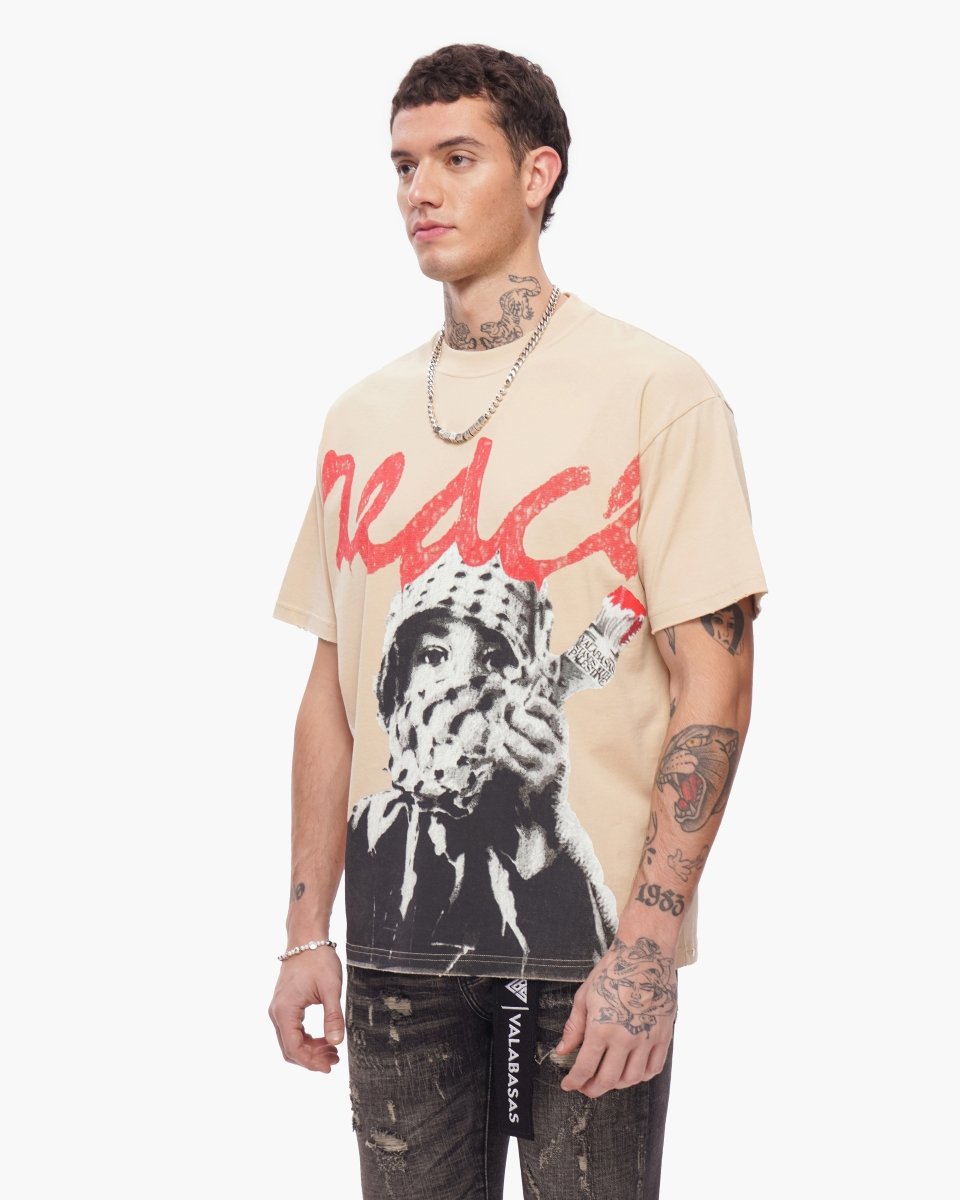 Peace/Purge Tee Beige - Valabasas