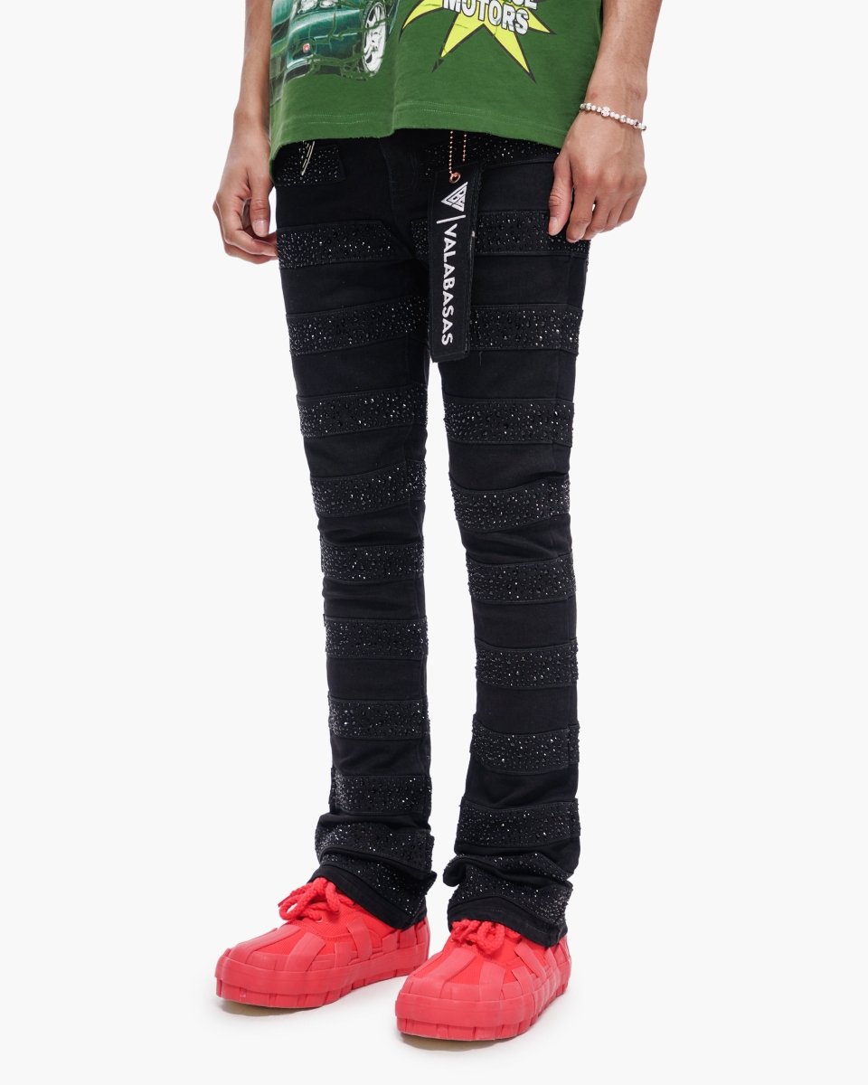Phoenix 3.0 Stacked Jet Black Jeans - Valabasas