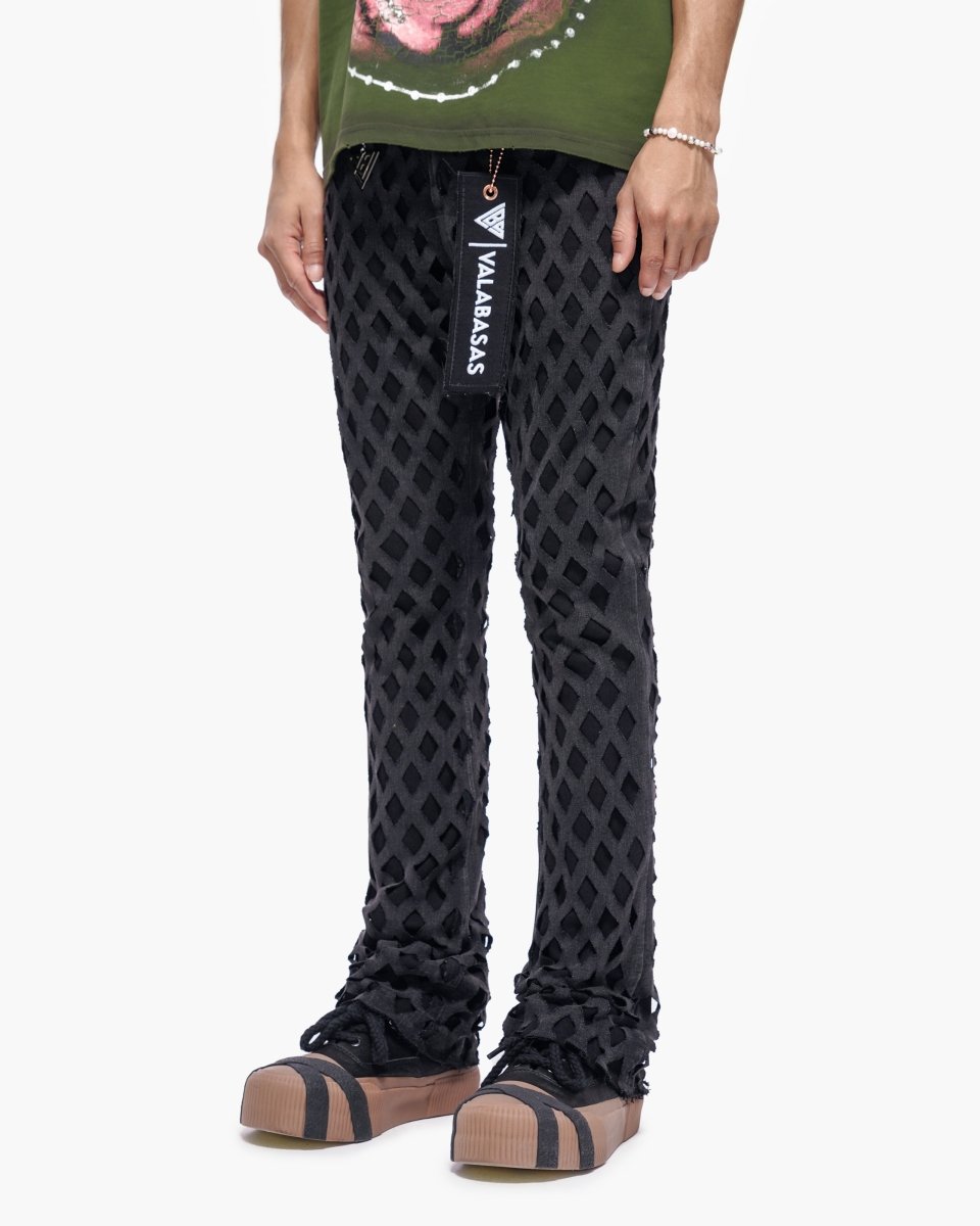 Ransom Black Stacked Jeans - Valabasas