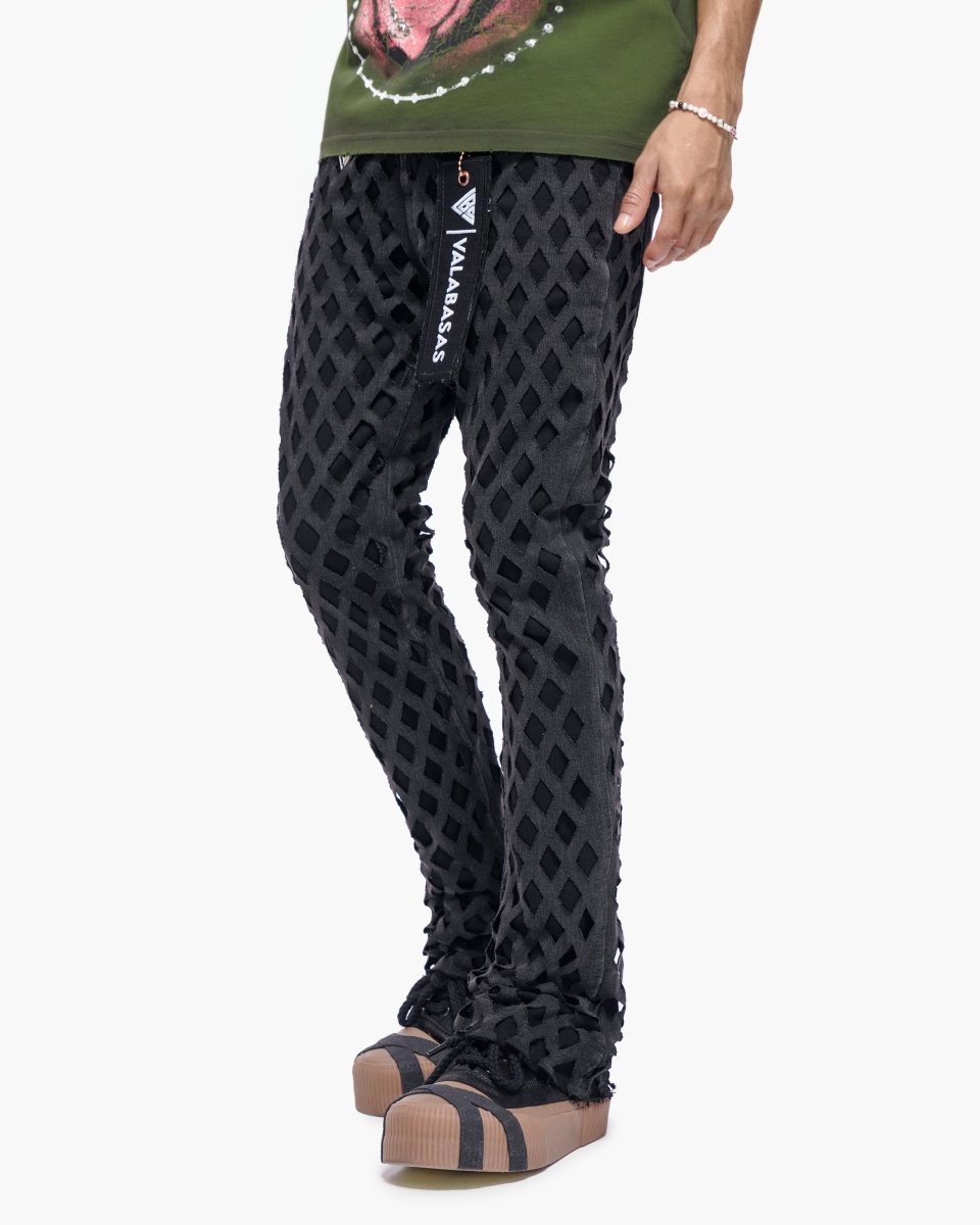 Ransom Black Stacked Jeans - Valabasas