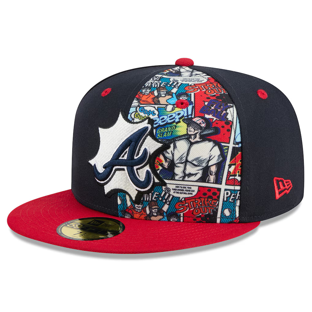 Men's Atlanta Braves Navy/Red 2025 MLB Diamond Hero Edition 59FIFTY Fitted Hat