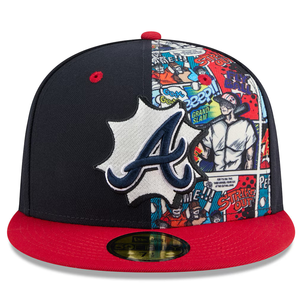 Men's Atlanta Braves Navy/Red 2025 MLB Diamond Hero Edition 59FIFTY Fitted Hat