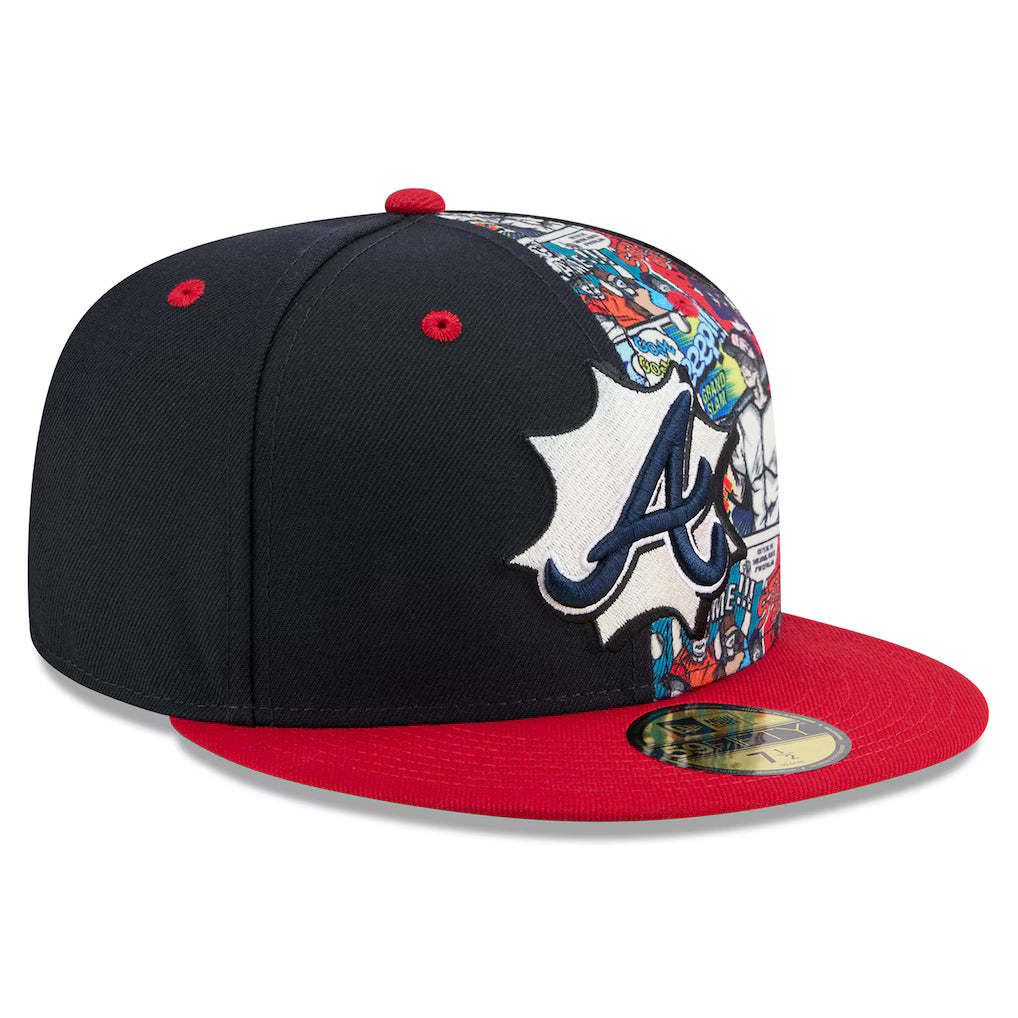 Men's Atlanta Braves Navy/Red 2025 MLB Diamond Hero Edition 59FIFTY Fitted Hat