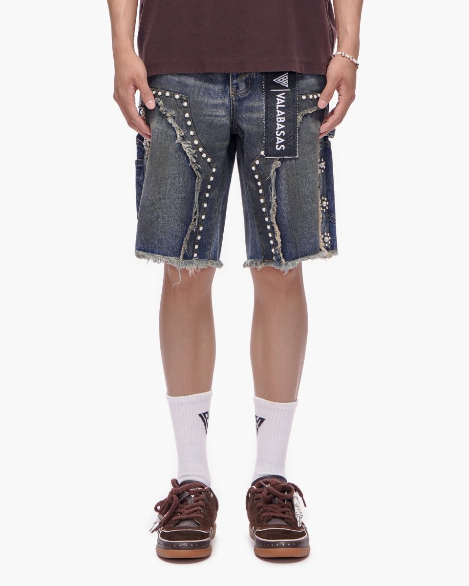 Resident Denim Shorts Dirty Blue - Valabasas