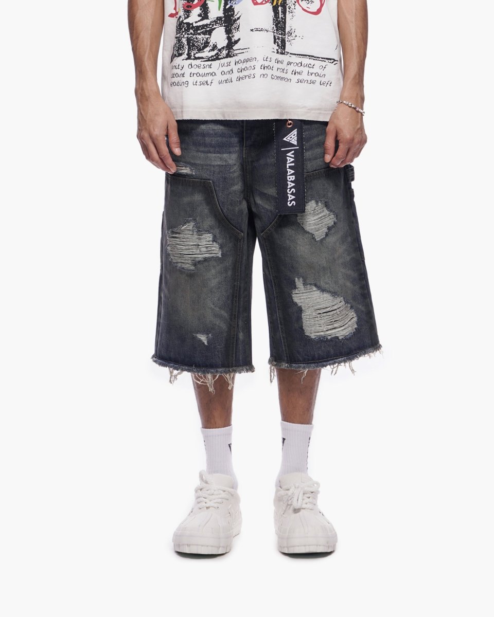 Revolt Dirty Blue Jorts - Valabasas