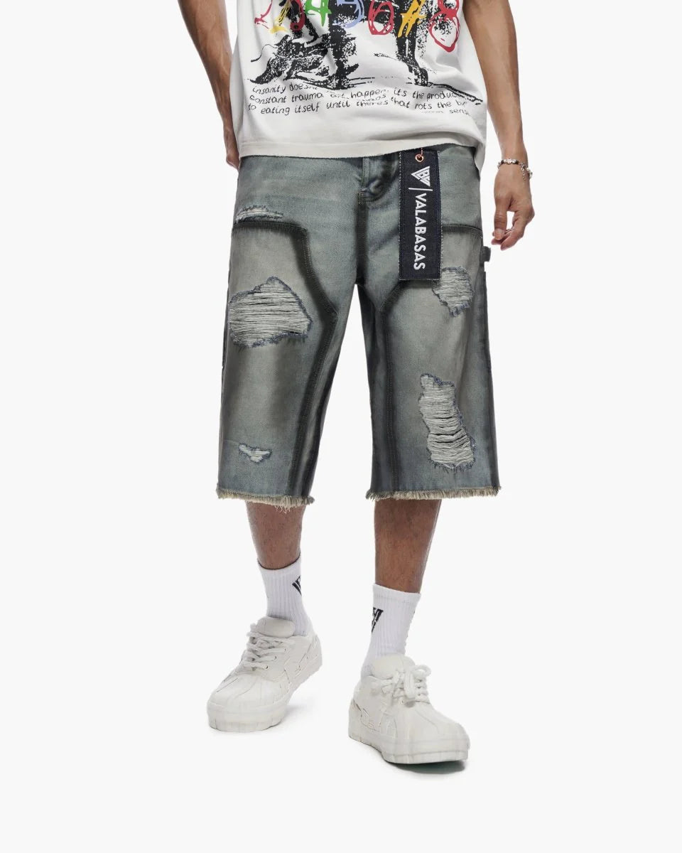 Valabasas Revolt Shorts - Distressed Denim