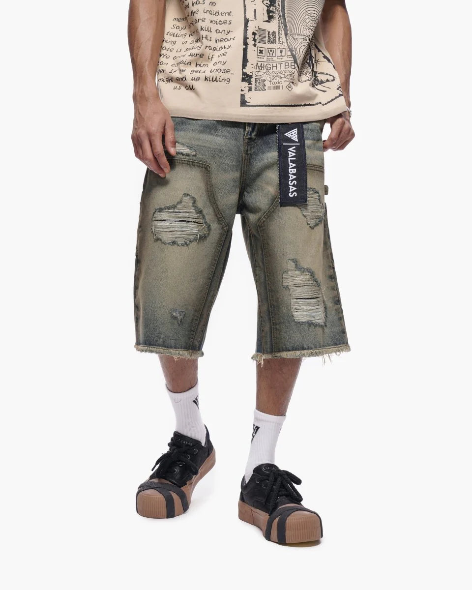 Valabasas Revolt Shorts - Distressed Denim
