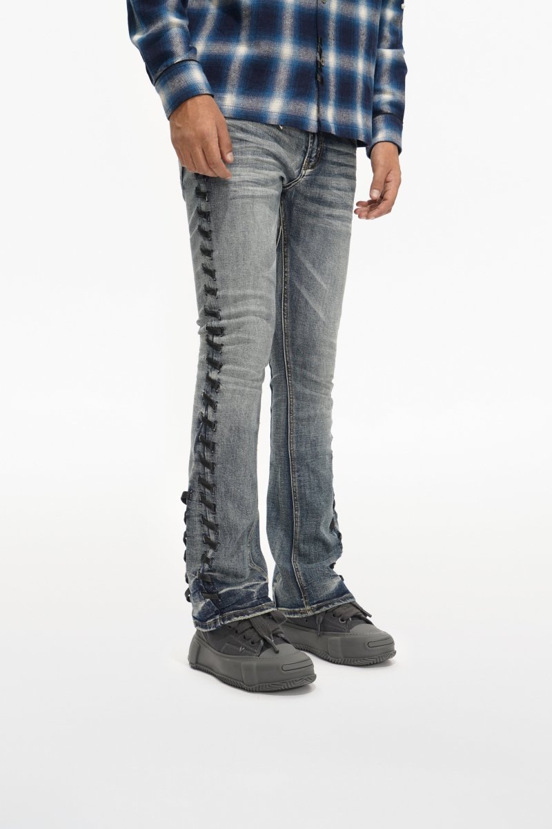 Ripcord Blue Washed Stacked Jeans - Valabasas
