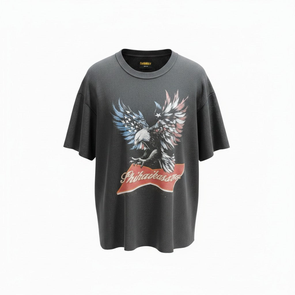 Runway Eagle Tee - Distressed Graphic