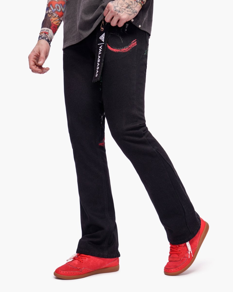 Ryu Stacked Denim Black - Valabasas